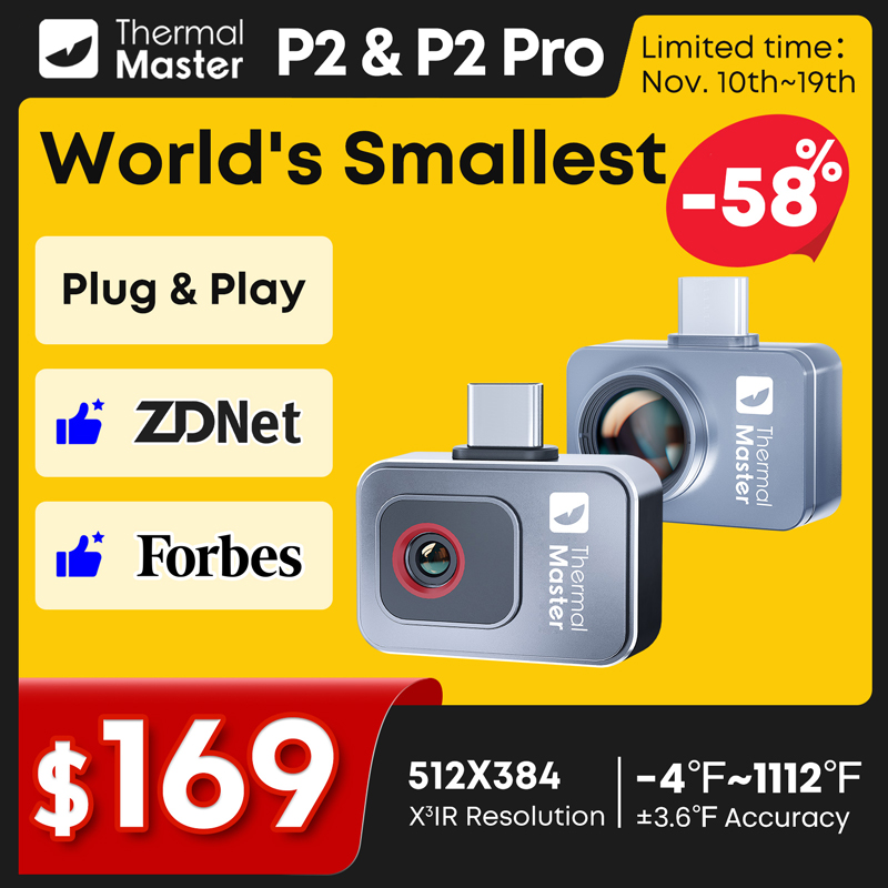Câmera Térmica P2//P2Pro com Z - Infiray P2 Pro Macro Lens avaliação e preço